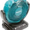 Makita Akku-Standventilator CF101DZ, beschleunigt das Trocknen von Farbe oder Spachtelmasse, mit Netzteil, ohne Akku