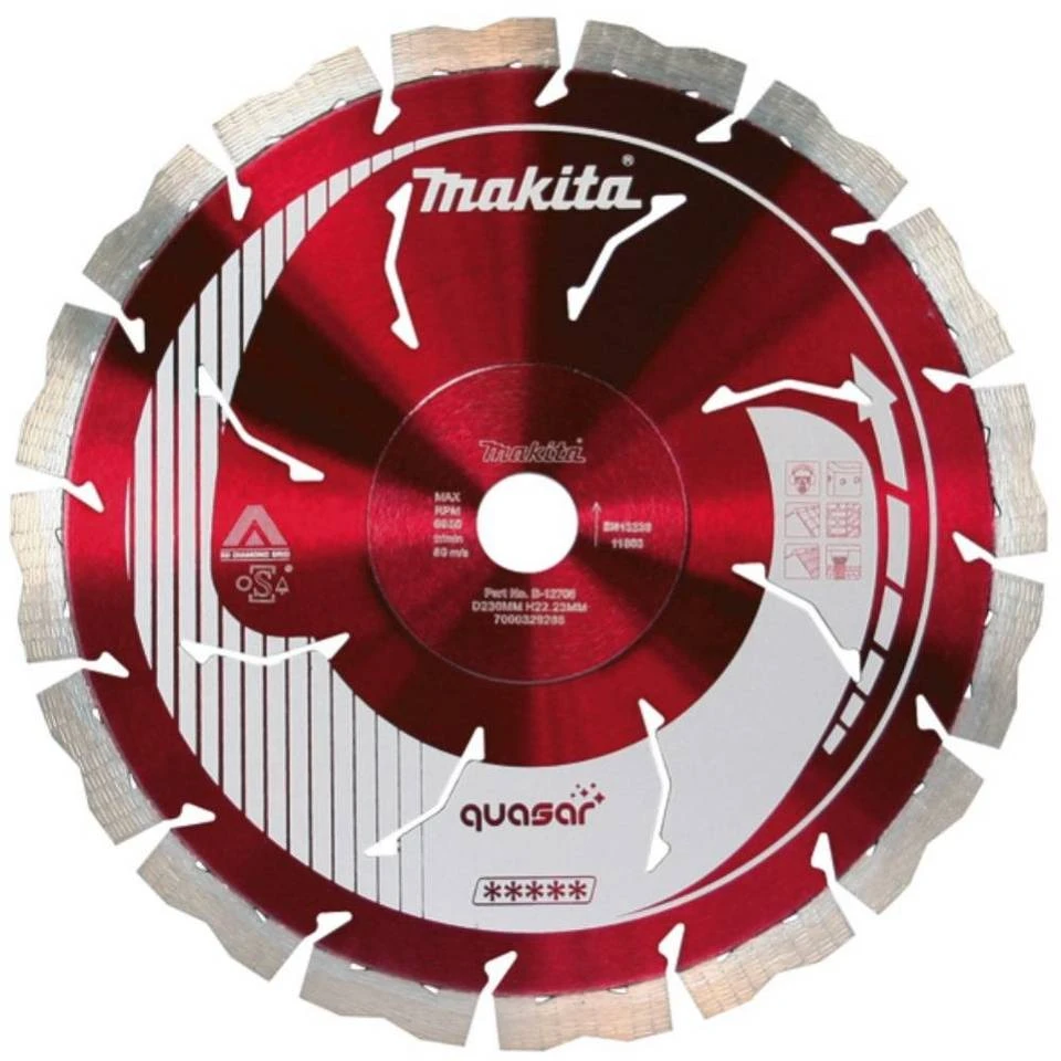 Makita Diamanttrennscheibe »Diamant Trennscheibe Ø 230x22.23mm QUASAR« 3 Makita Diamanttrennscheibe »Diamant Trennscheibe Ø 230x22.23mm QUASAR«