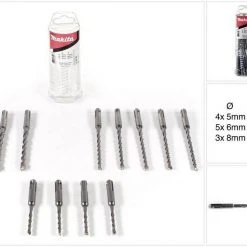 Makita Bohrer- und Bitset »Makita SDS-VPlus Bohrerset 12 tlg. SDS-Plus (B-49111)«