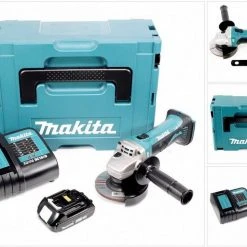 Makita Winkelschleifer »Makita DGA 452 SA1J Akku Winkelschleifer 18 V 115 mm + 1x Akku 2,0 Ah + Ladegerät + Makpac«