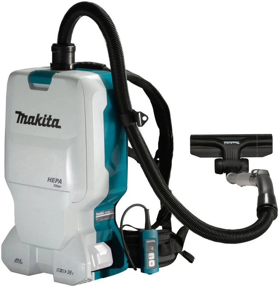 Makita Akku-Rucksackstaubsauger DVC660Z, 90 Watt, mit Beutel, ohne Akku und Ladegerät, Schlauchlänge 100 cm 3 Makita Akku-Rucksackstaubsauger DVC660Z, 90 Watt, mit Beutel, ohne Akku und Ladegerät, Schlauchlänge 100 cm