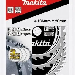 Makita Sägeblatt »B-33897« (Set, 3-St), für Holz und Kunststoff