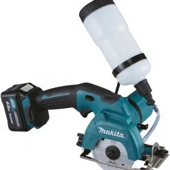 Makita Fliesenschneidemaschine »CC301DSMJ / CC301DY1J«, 8-St., 12 V, trennt Fliesen und Glas, inkl. Diamantscheibe und Wassertank, mit Akkus
