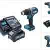 Makita Schlagbohrmaschine »Makita HP 002 GM101 Akku Schlagbohrschrauber 40 V 64 Nm Brushless + 1x Akku 4,0 Ah + Ladegerät«