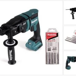 Makita Schlagbohrmaschine »Makita DHR 182 Z Akku Bohrhammer 18 V 1,7 J SDS plus Brushless + 5 tlg. Bohrer Set - ohne Akku, ohne Ladegerät«