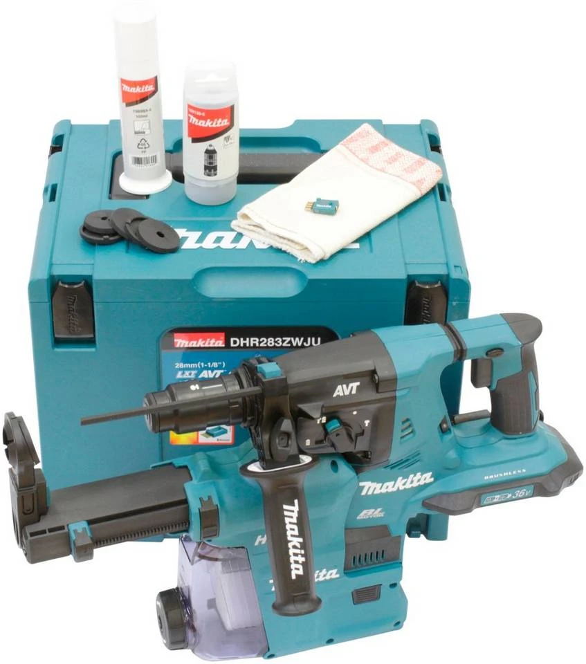 Makita Akku-Kombibohrhammer »DHR283ZWJU«, max. 980 U/min, 28 mm, mit Staubabsaugung, ohne Akku und Ladegerät 3 Makita Akku-Kombibohrhammer »DHR283ZWJU«, max. 980 U/min, 28 mm, mit Staubabsaugung, ohne Akku und Ladegerät