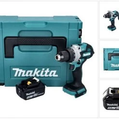 Makita Schlagbohrmaschine »Makita DHP 486 T1J Akku Schlagbohrschrauber 18 V 130 Nm Brushless + 1x Akku 5,0 Ah + Makpac - ohne Ladegerät«