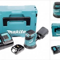 Makita Exzenterschleifer »Makita DBO 180 SA1J Akku Exzenterschleifer 18 V 125 mm + 1x Akku 2,0 Ah + Ladegerät + Makpac«