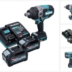 Makita Akku-Schlagschrauber »Makita TW 001 GM201 Akku Schlagschrauber 40 V max. 1800 Nm Brushless XGT + 2x Akku 4,0 Ah + Ladegerät«