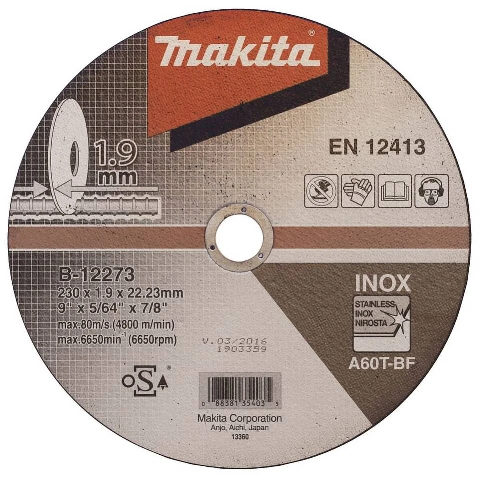 Makita Trennscheibe »Inox Trennscheibe Ø 230x1.9mm (10er Pack)« 4 Makita Trennscheibe »Inox Trennscheibe Ø 230x1.9mm (10er Pack)« – Bild 2
