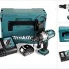 Makita Schlagbohrmaschine »Makita DHP 451 RT1J 18 V 3. Gang Li-Ion Akku Schlagbohrschrauber im Makpac + 1x 5,0 Ah Akku + Schnellladegerät«