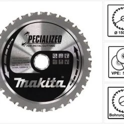 Makita Kreissägeblatt »Makita MCCS15032E Specialized Sägeblatt für Metall HW 150 x 20 x 1,5 mm 32Z (5x B-47036)«