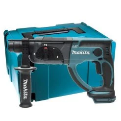Makita Bohrhammer »Makita DHR202ZJ 18V Akku Bohrhammer (ohne Akku)«, (Bohrhammer Makpac Tiefenstop Seitengriff Ohne Akku oder Ladegerät)