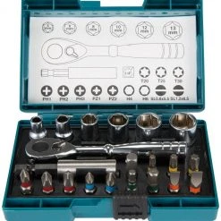 Makita Bit-Set »B-54081«, 21-St., inkl. Ratsche, in Kunststoffbox
