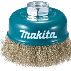 Makita Winkelbohrmaschine »Makita D-39805 Stahldrahttopfbürste MS 100mm Bürsten aus Messing gewellter Draht«