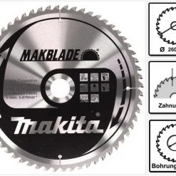 Makita Kreissägeblatt »Makita MAKBLADE Kreissägeblatt für Holz 260 x 30 x 2,3 mm 60 Zähne (B-32801)«