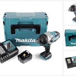 Makita Akku-Schlagschrauber »Makita DTW 1001 RT1J Akku Schlagschrauber 18V 3/4" 1050Nm Brushless + 1x Akku 5,0Ah + Ladegerät + Makpac«