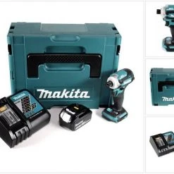Makita Akku-Schlagschrauber »Makita DTD 171 RT1J Akku Schlagschrauber 18V 170Nm 1/4" Brushless + 1x 5,0Ah Akku + Ladegerät + Makpac«