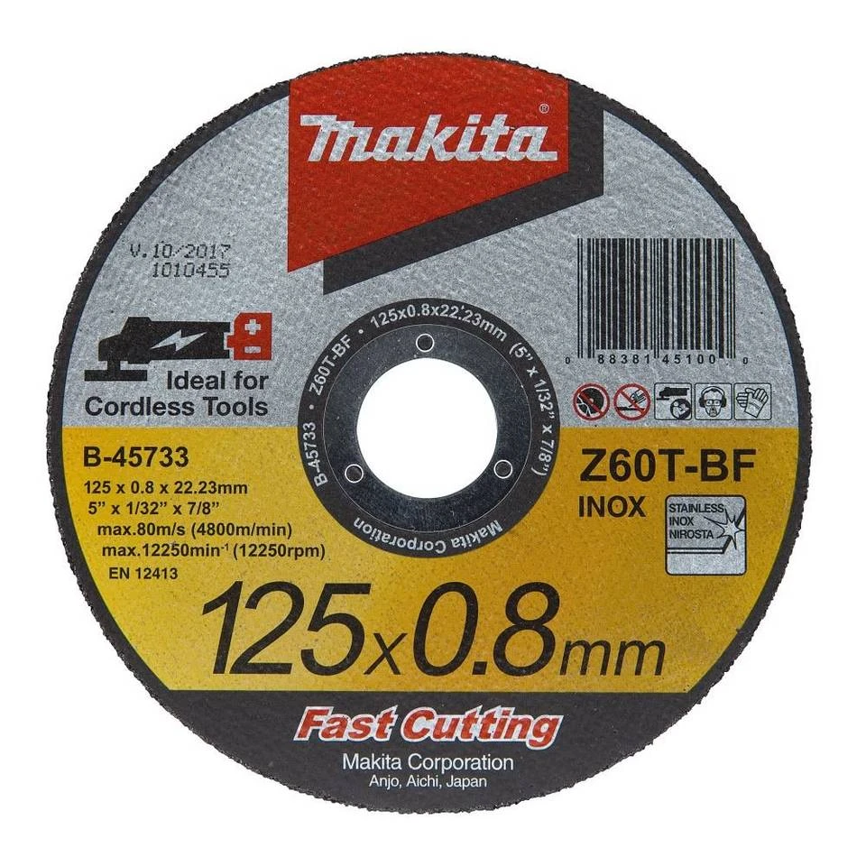 Makita Trennscheibe »Ø 125mm Metall Trennscheibe extra dünn 125x0.8mm« 3 Makita Trennscheibe »Ø 125mm Metall Trennscheibe extra dünn 125x0.8mm«