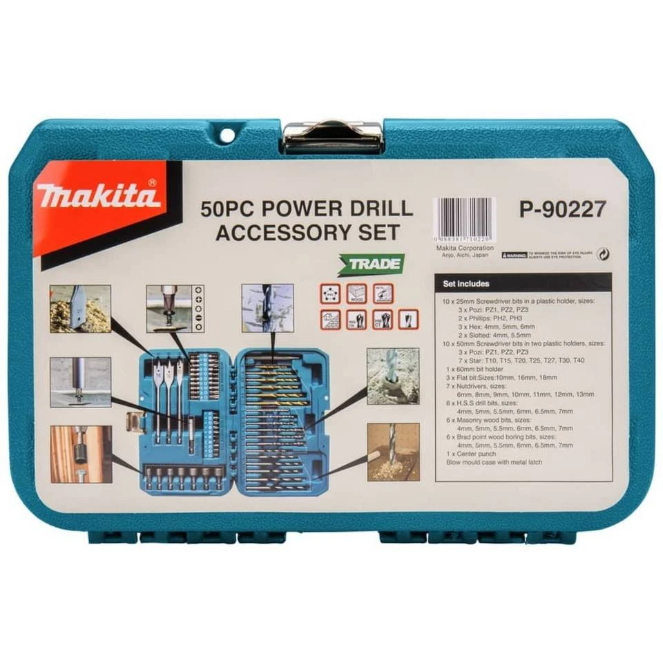 Makita Bit- und Steckschlüsselset »Makita 50-tlg. Bohrer-Bit-Set TRADE Metallisch«, 50-St. 7 Makita Bit- und Steckschlüsselset »Makita 50-tlg. Bohrer-Bit-Set TRADE Metallisch«, 50-St. – Bild 5