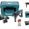 Makita Schlagbohrmaschine »Makita DHR 202 RTJ 18 V Akku Kombihammer SDS-Plus im Makpac + 2x 5,0 Ah Akku + Ladegerät + 5 tlg. Hartmetall Bohrer Set für Mauerwerk und Beton«