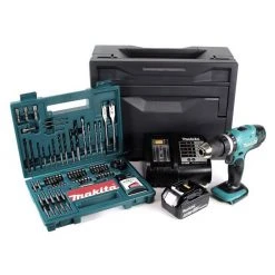 Makita Schlagbohrmaschine »Makita DHP 453 STX Akku Schlagbohrschrauber 18V 42Nm + 1x Akku 5,0Ah + Ladegerät + 100tlg. Bit Bohrer Set + Makbox« -Makit Werkzeug Verkaufe f36b54d1 b9c8 57a4 a083 2e11e18855c5