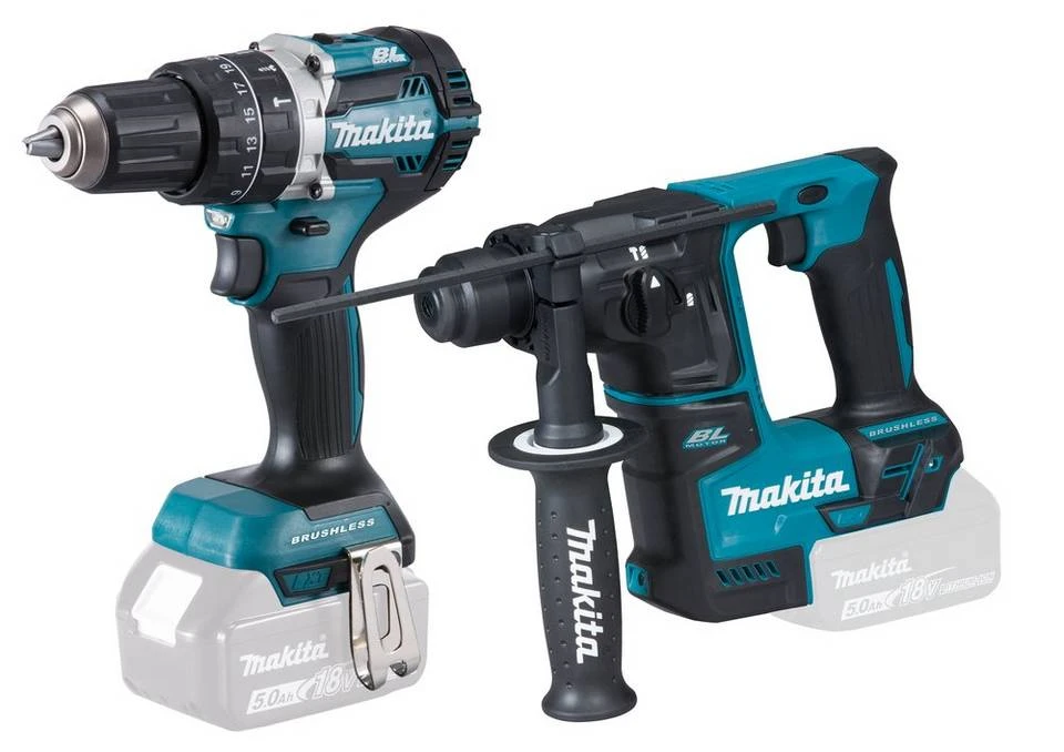 Makita Akku-Bohrschrauber »Makita Akku-Kombo-Kit DLX2278 18V Schlagbohrschrau«, (Kombi-Set) 3 Makita Akku-Bohrschrauber »Makita Akku-Kombo-Kit DLX2278 18V Schlagbohrschrau«, (Kombi-Set)